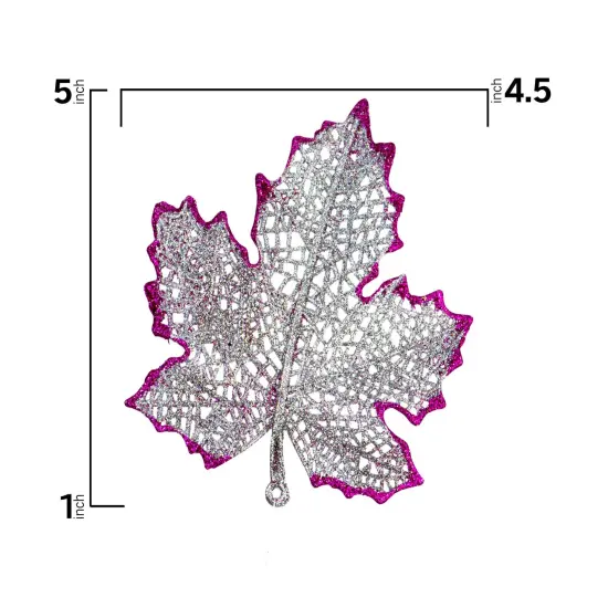 Christmas Ornament Leaves, Shatterproof hanging ornaments for Christmas tree, Indoor and outdoor Christmas holiday home decoration (Gold & Silver) {5}