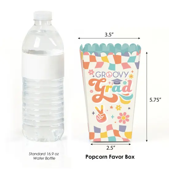 Big Dot of Happiness Groovy Grad - Hippie Graduation Party Favor Popcorn Treat Boxes - Set of 12 {3}