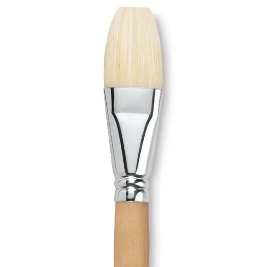 Escoda Clasico Chungking White Bristle Brush - Bright, Long Handle, Size 28 {1}
