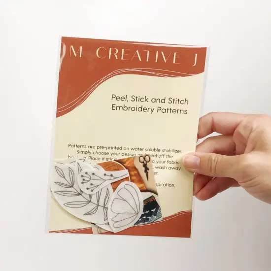 MCreativeJ Florals - Peel Stick and Stitch Hand Embroidery Patterns {3}