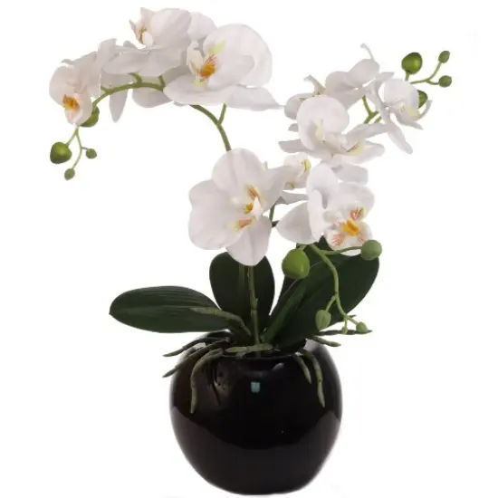 13-Inch Phalaenopsis Orchid Arrangement - Elegant Silk Floral Accent for Home & Office Decor, Floral Home by Artificial Flowers {1}