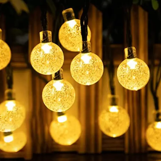 Perfect Holiday 30 LED Solar Bulb String Lights Pink {5}