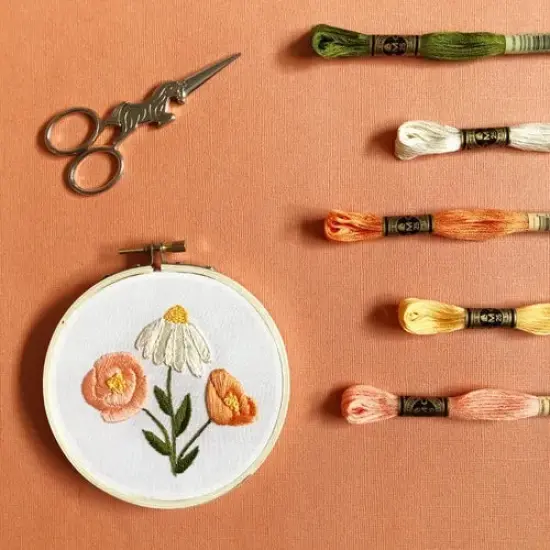 MCreativeJ Flower Trio- DIY Beginner Embroidery Craft Kit {2}