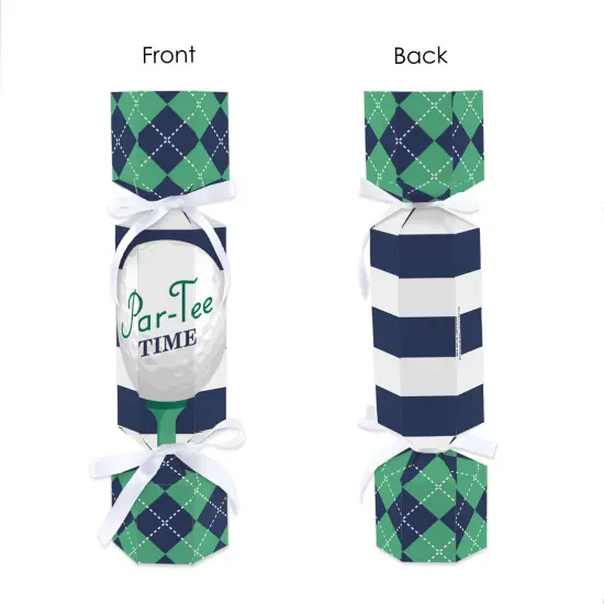Big Dot of Happiness Par-Tee Time - Golf - No Snap Birthday or Retirement Party Table Favors - DIY Cracker Boxes - Set of 12 {7}