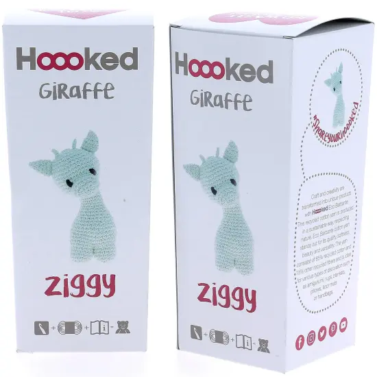 Multipack of 2 - Hoooked Ziggy Giraffe Kit W/Eco Barbante Yarn-Spring {1}