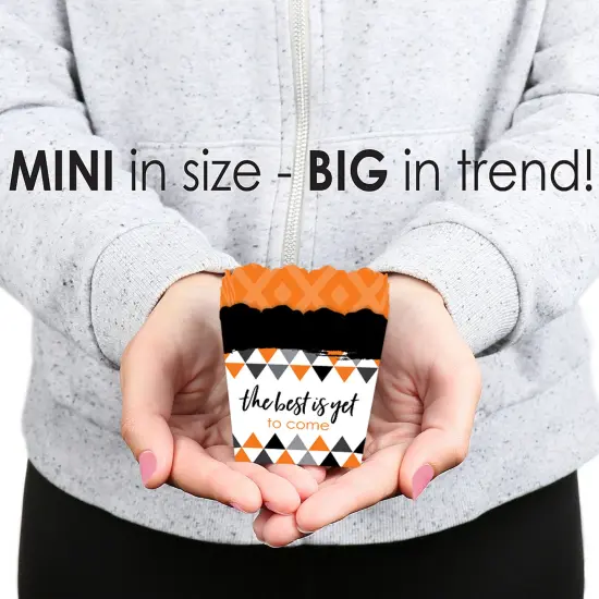 Big Dot of Happiness Orange Grad - Best is Yet to Come - Party Mini Favor Boxes - OrangeGraduation Party Treat Candy Boxes - Set of 12 {6}