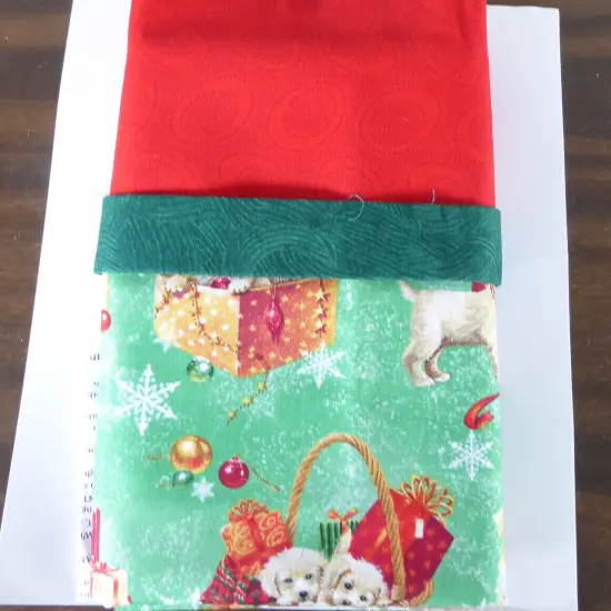 Christmas Doggies Pillowcase Kit-with instructions, Cotton Fabric {2}