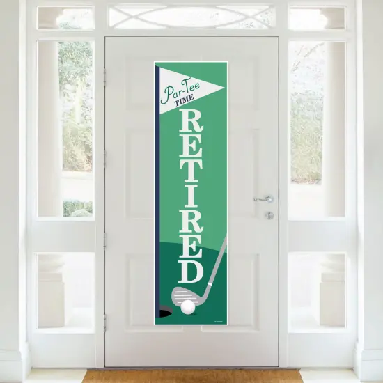 Big Dot of Happiness Par-Tee Time - Golf - Retirement Party Front Door Decoration - Vertical Banner {3}