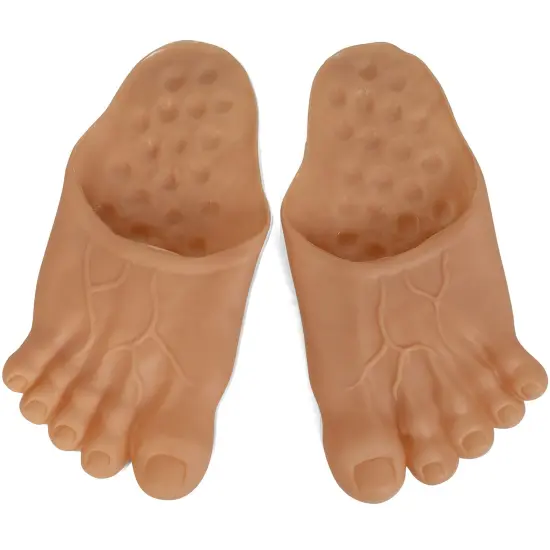 Barefoot Funny Feet Slippers - Jumbo Big Foot Realistic Costume Accessories Shoe Covers for Giant Costumes for Kids and Adults {1}