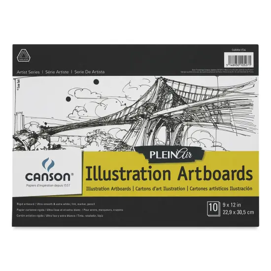 Canson Plein Air Illustration Art Board Pad - 12" x 9", 10 Sheets {1}