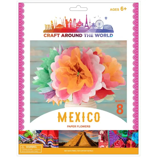 Craft Around The World Mexican Paper Flowers-Makes 8 {1}