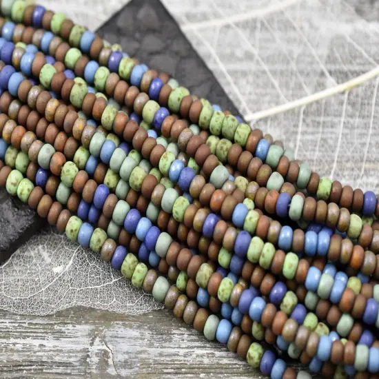 5/0 Aged Matte Meiji Picasso Mix Seed Bead Mix (22" Strand) {2}
