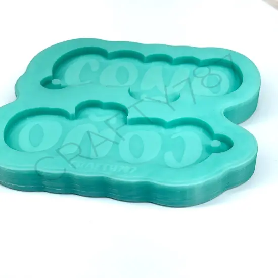 Co&ntilde;o Double Keychain Llavero Silicone Mold (D7) {3}