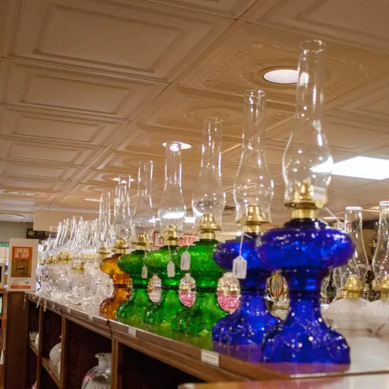 Aladdin Lincoln Drape Oil Lamp - Traditional Classic Indoor Oil or Kerosene Fuel Lamp, Bright White Light, Glass with Brass Trim {2}