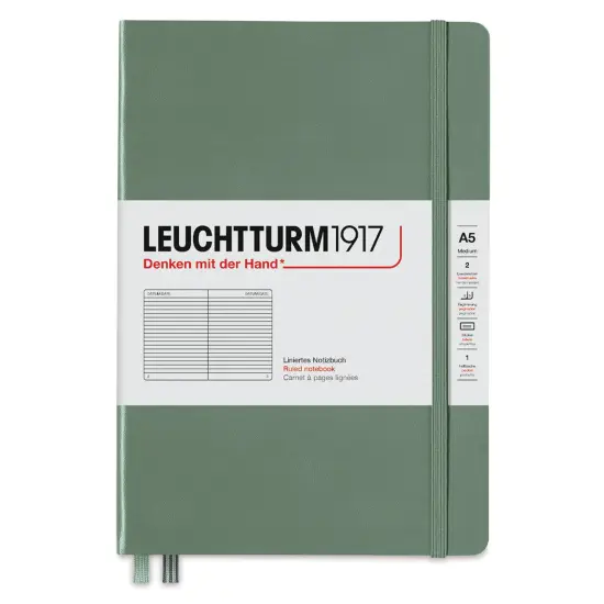 Leuchtturm1917 Ruled Hardbound Notebook - Olive, 5-3/4" x 8-1/4" {1}