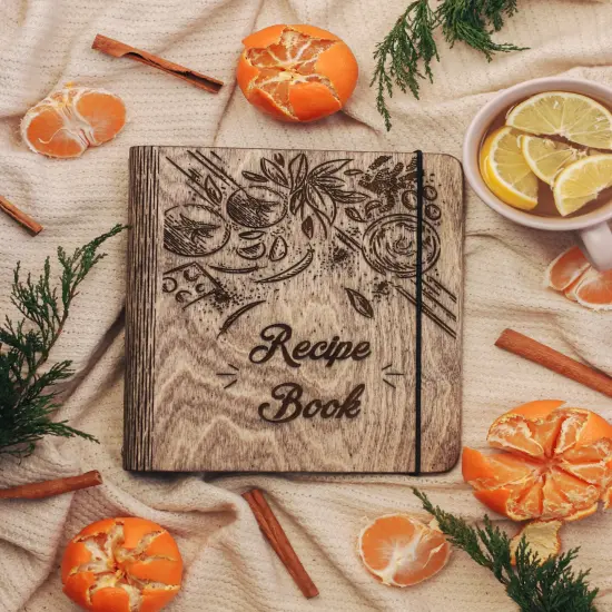 Recipe Book, Wood Cookbook, Personalized Gift for Mom, Cook Gifts by Enjoy The Wood {2}