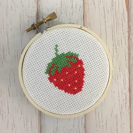Strawberry Counted Cross Stitch DIY Kit {1}