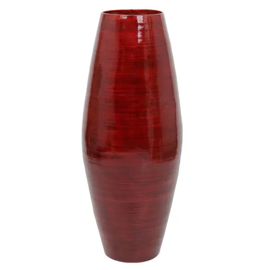 Uniquewise Tall Cylinder Bamboo Floor Vase Decorative Accent for Hotel Lobbies and Spa, Perfect Decor for Living Room or Hallway {3}