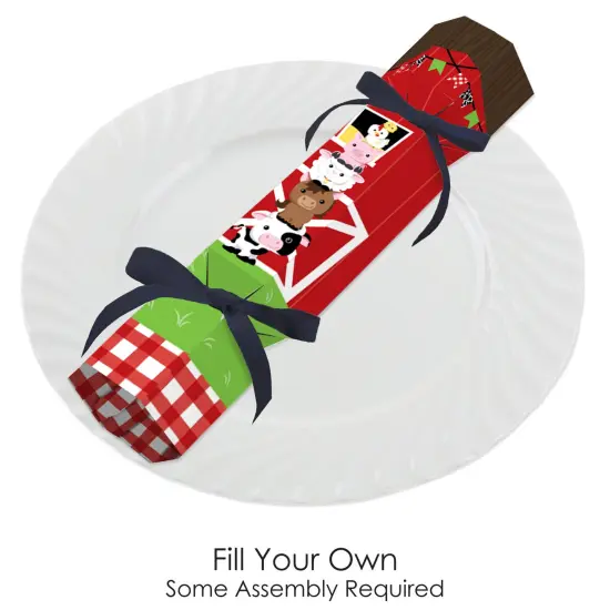 Big Dot of Happiness Farm Animals - No Snap Barnyard Baby Shower or Birthday Party Table Favors - DIY Cracker Boxes - Set of 12 {3}