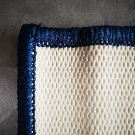 Deerlux Transitional Living Room Area Rug with Nonslip Backing, Blue Medallion Pattern {6}