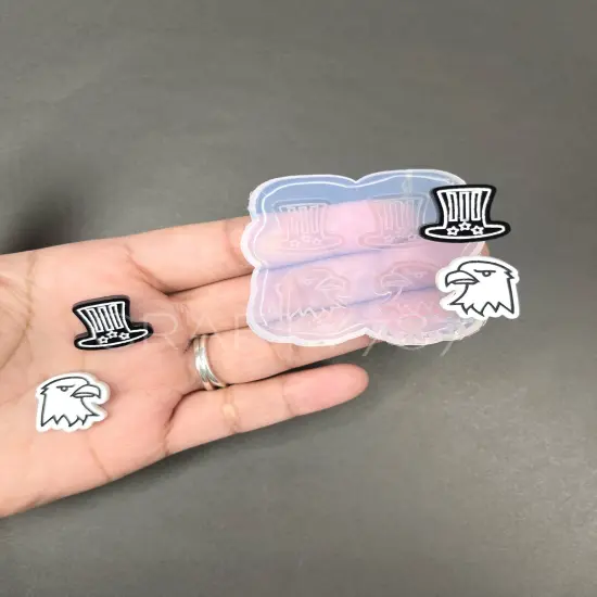 Eagle USA Stud Earring Silicone Mold (B13) {1}