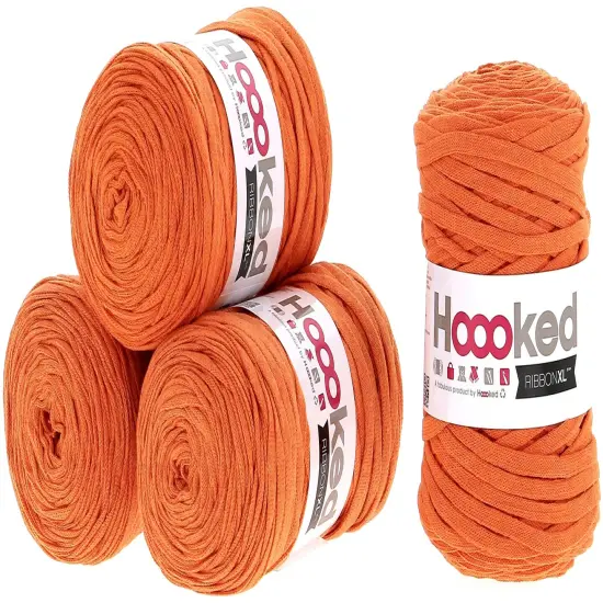 Multipack of 4 - Hoooked Ribbon XL Yarn-Dutch Orange {1}