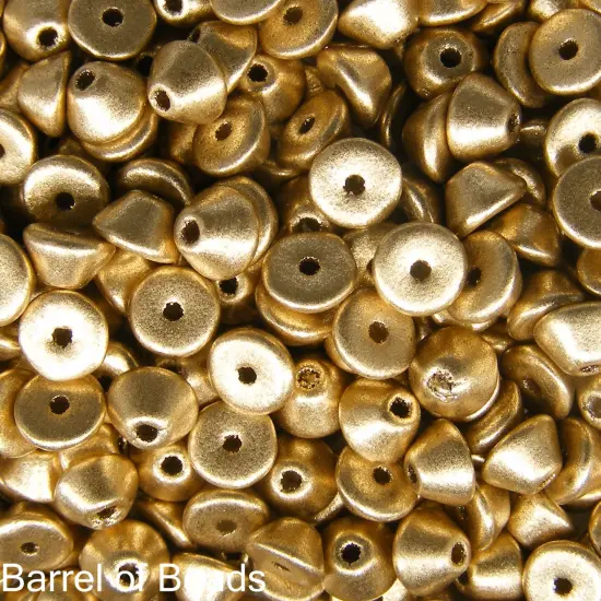 Konos Par Puca&reg;, Czech glass bead, Light Gold Matte, 10 grams {1}