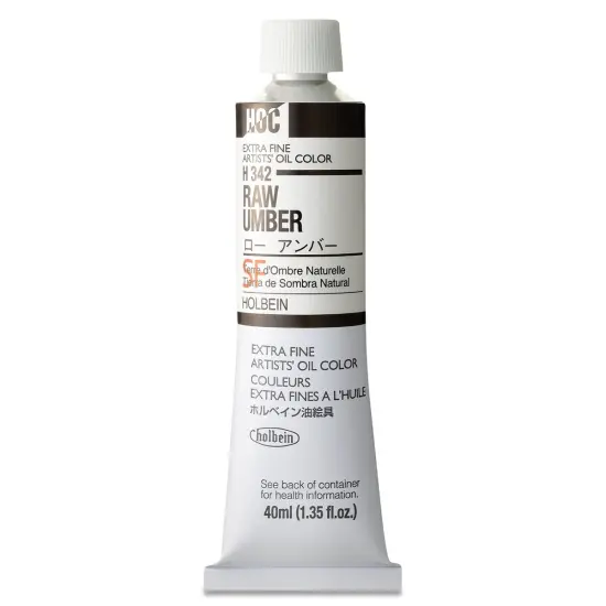 Holbein Artists' Oil Color - Raw Umber, 40 ml tube {1}
