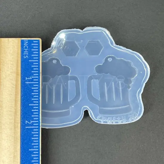 Beer Mug Dangle Earring Silicone Mold (D4) {4}