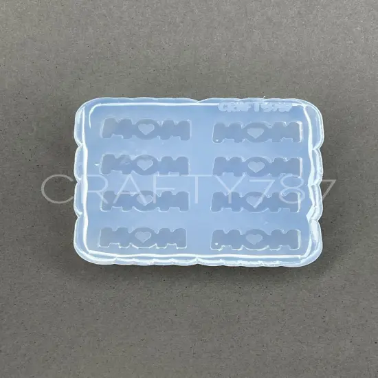 MOM Studs Earring Silicone Mold 4 Pairs(A7) {3}