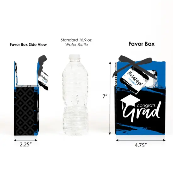 Big Dot of Happiness Blue Grad - Best is Yet to Come - Royal BlueGraduation Party Favor Boxes - Set of 12 {3}