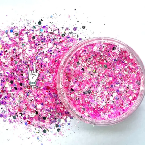 Sweet Child O' Mine Resin Rockers Exclusive Glam Metal Pixie for Poxy Chunky Glitter Mix {1}