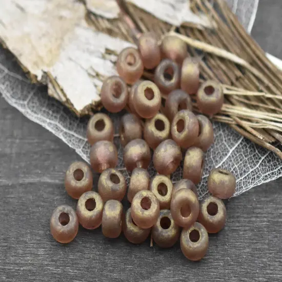 20g Matte Crystal Bronze Luster 2/0 Matubo Beads {3}