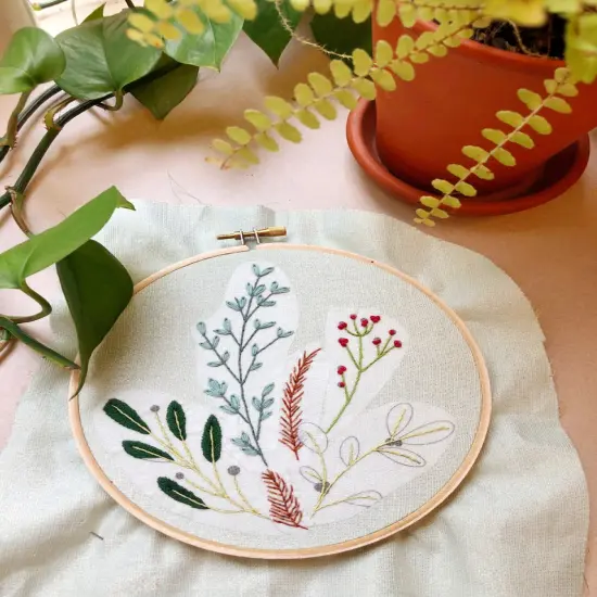 MCreativeJ Winter Botanical - Peel, Stick, and Stitch Hand Embroidery Patterns {5}