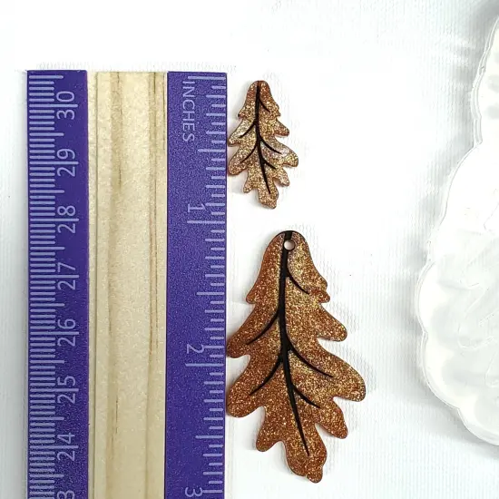 Oak Leaves Dangle & Studs Earring Mold (D1) {2}