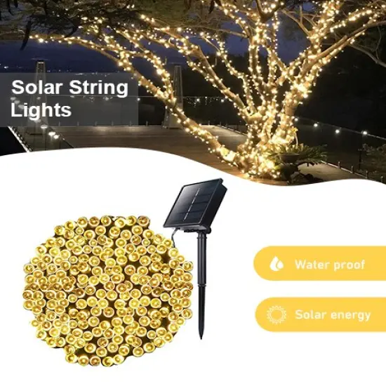Perfect Holiday 200 LED String Solar Light Multicolor {5}