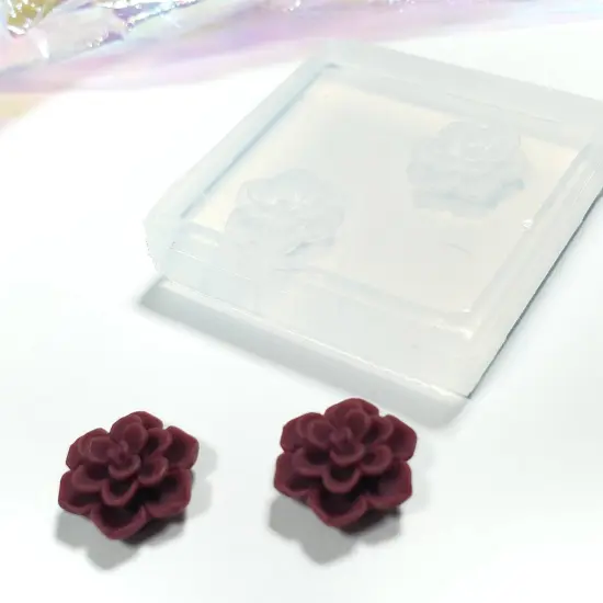 Matte 12mm Succulents Silicone Mold(A10) {2}