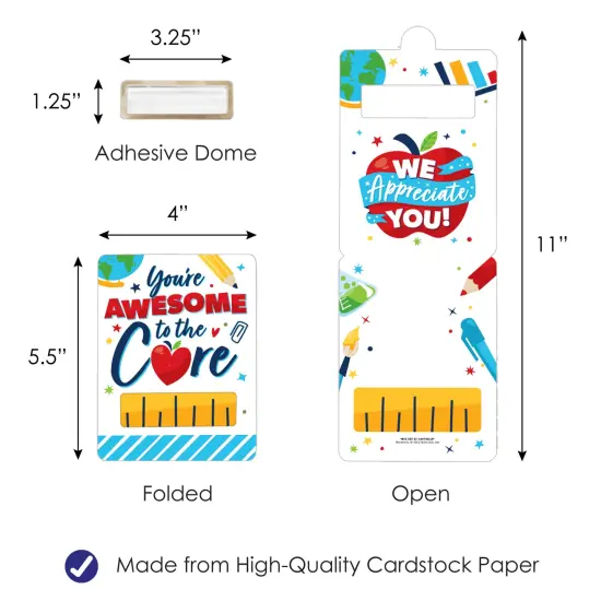 Big Dot of Happiness Thank You Teachers - DIY Assorted Teacher Appreciation Cash Holder Gift - Funny Money Cards - Set of 6 {6}