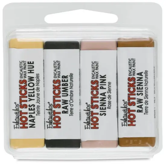 Enkaustikos Hot Sticks Encaustic Paints - Set of 4, Warm Colors, 13 ml Sticks {1}