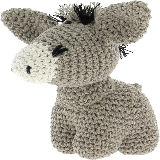 Hoooked Amigurumi DIY Kit W/Eco Barbante Yarn-Donkey Joe - Taupe {2}