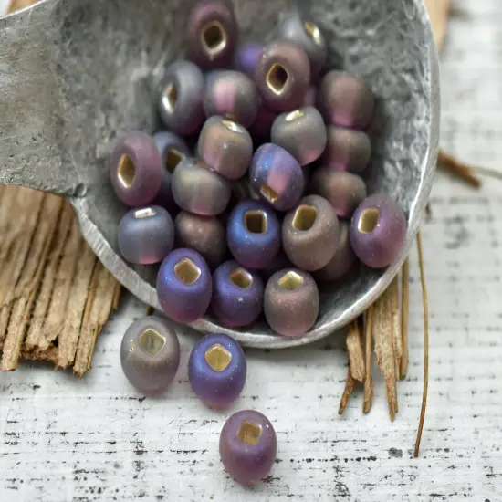 50G S/L Transparent Matte AmethystAB Czech 2/0 Seed Beads {1}