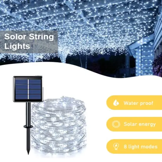 Perfect Holiday 200 LED Mini Micro Solar String Light With Copper Wire {1}