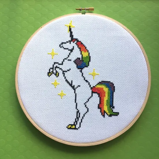 Unicorn Colorful Counted Cross Stitch DIY Kit {2}