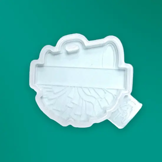 Resin Rockers Exclusive Cheerleader Pom Pom and Megaphone Nameplate Keychain Mold for UV and Epoxy Resin {1}