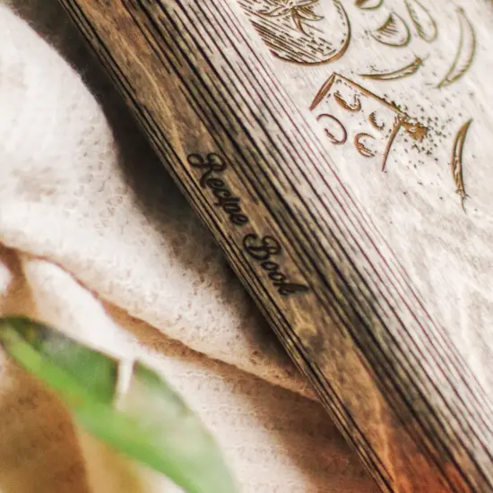 Recipe Book, Wood Cookbook, Personalized Gift for Mom, Cook Gifts by Enjoy The Wood {4}