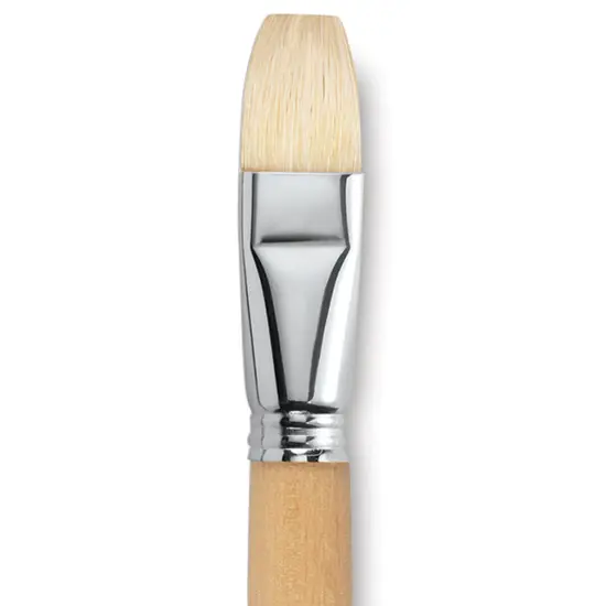 Escoda Clasico Chungking White Bristle Brush - Bright, Long Handle, Size 24 {1}