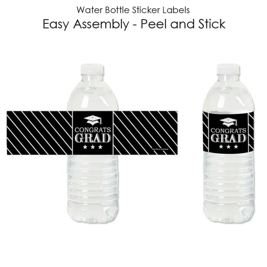 Big Dot of Happiness Graduation Cheers - Graduation Party Water Bottle Sticker Labels - Set of 20 {3}