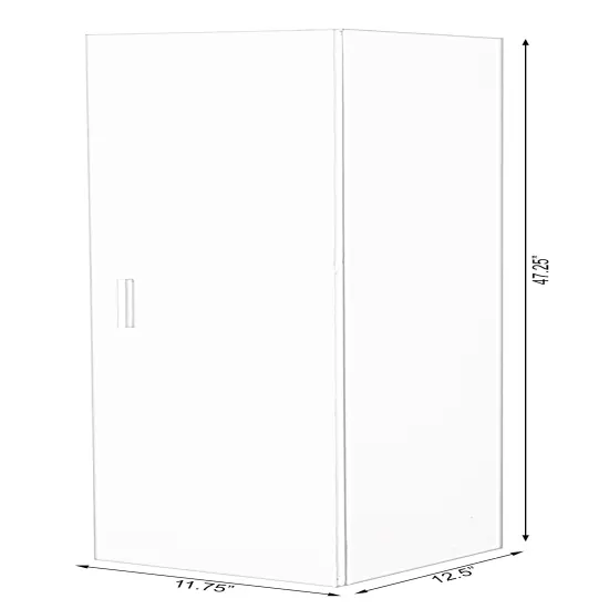 Modern Long Bathroom Wall Mounted Cabinet, White {6}
