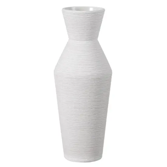 Decorative Ceramic Round Sharp Concaved Top Vase Centerpiece Table Vase {2}