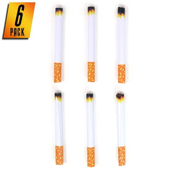Fake Puff Costume Cigarettes - Child Safe Fun Stunt Cigarette - 6 Pack {1}